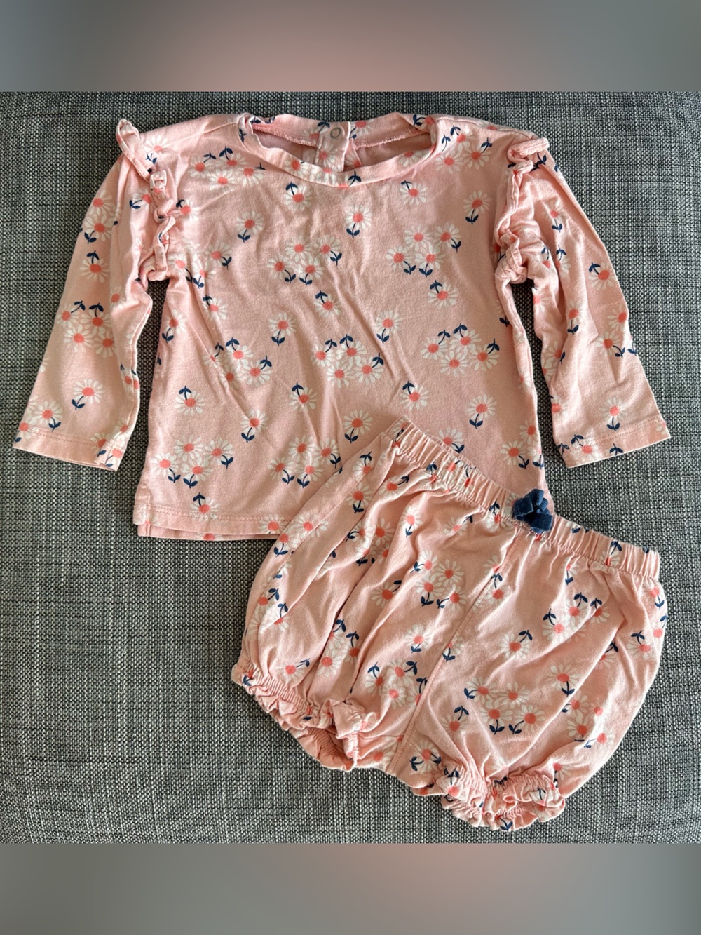 Baby GAP | Pink Floral Ruffle Sleeve Set, Size 12-18 Mo ✨